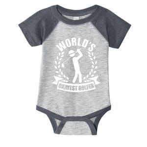 Funny Worlds Okayest Golfer Infant Baby Jersey Bodysuit