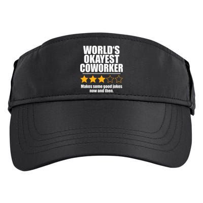 Funny Worldss Okayest Coworker Adult Drive Performance Visor