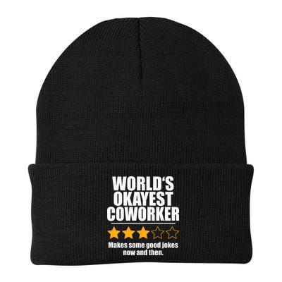 Funny Worldss Okayest Coworker Beanie