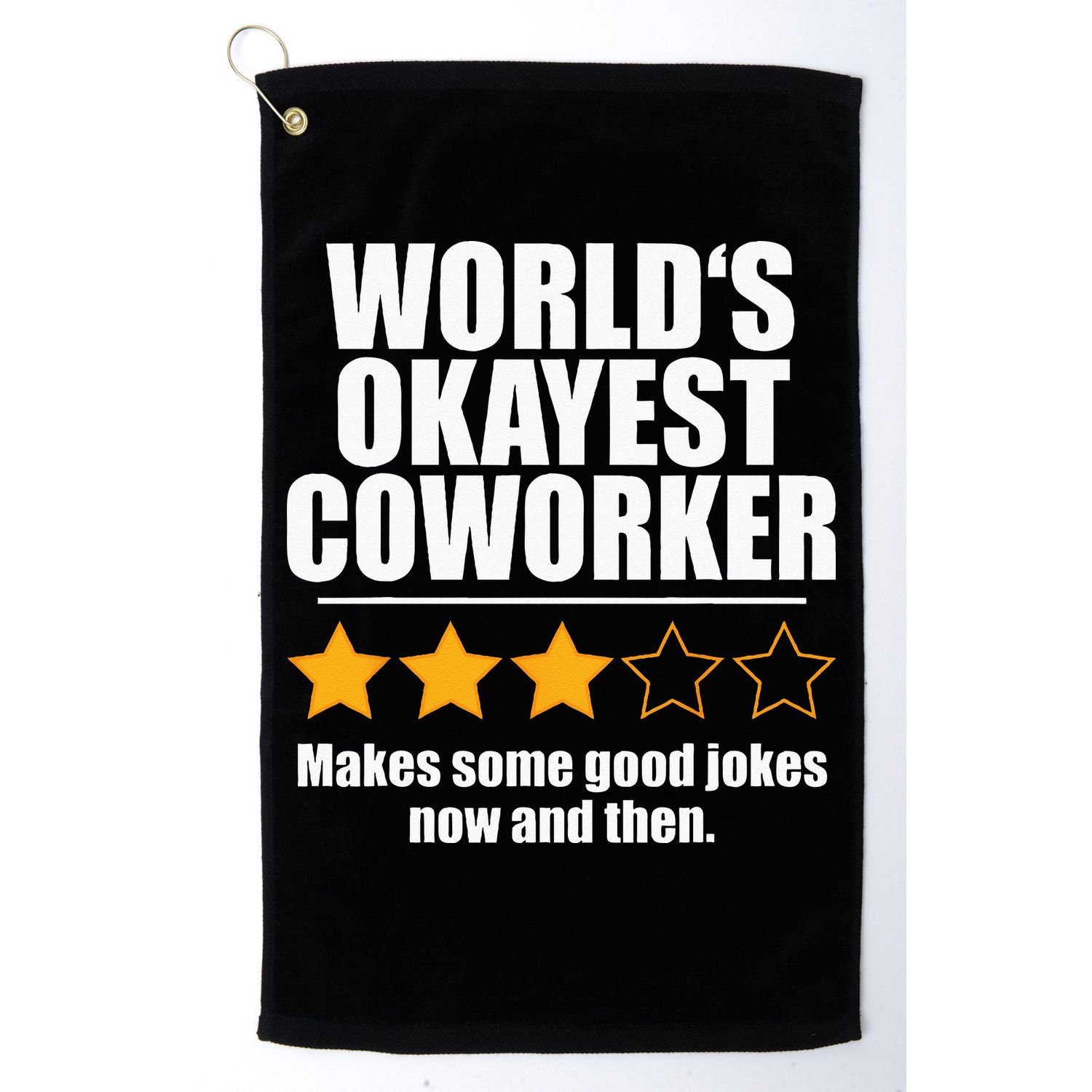 Funny Worldss Okayest Coworker Golf Towel