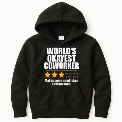 Funny Worldss Okayest Coworker Kids Hoodie