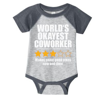Funny Worldss Okayest Coworker Infant Baby Jersey Bodysuit