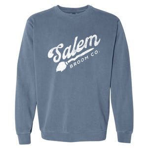 Funny Witch Olde Salem Massachusetts Broom Company Scary Co Cute Gift Garment-Dyed Sweatshirt