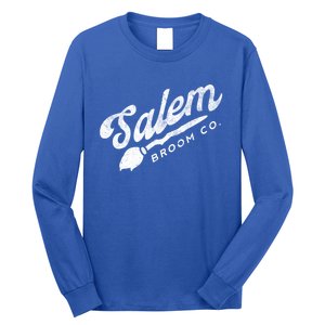 Funny Witch Olde Salem Massachusetts Broom Company Scary Co Cute Gift Long Sleeve Shirt