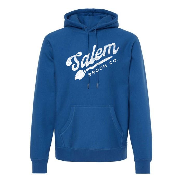 Funny Witch Olde Salem Massachusetts Broom Company Scary Co Cute Gift Premium Hoodie