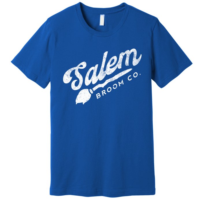 Funny Witch Olde Salem Massachusetts Broom Company Scary Co Cute Gift Premium T-Shirt