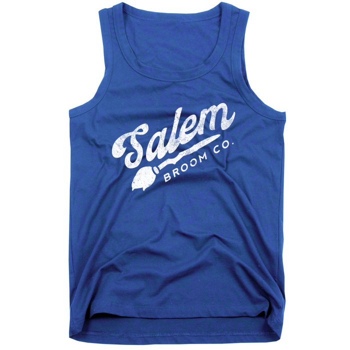 Funny Witch Olde Salem Massachusetts Broom Company Scary Co Cute Gift Tank Top