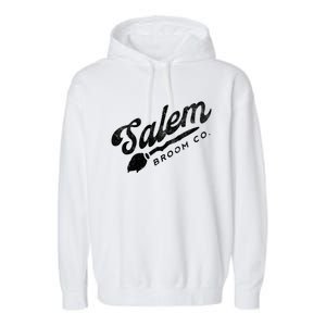 Funny Witch Olde Salem Massachusetts Broom Company Scary Co Cute Gift Garment-Dyed Fleece Hoodie