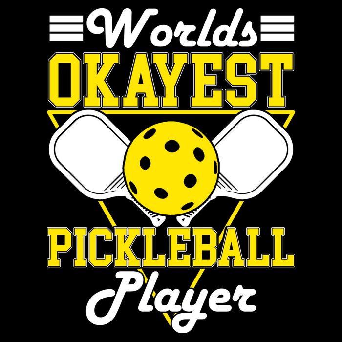 Funny Worlds Okayest Pickleball Player Gift Paddle Gift Cooling Performance Crew T-Shirt
