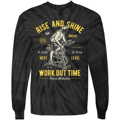 Fitness Work Out Time Tie-Dye Long Sleeve Shirt