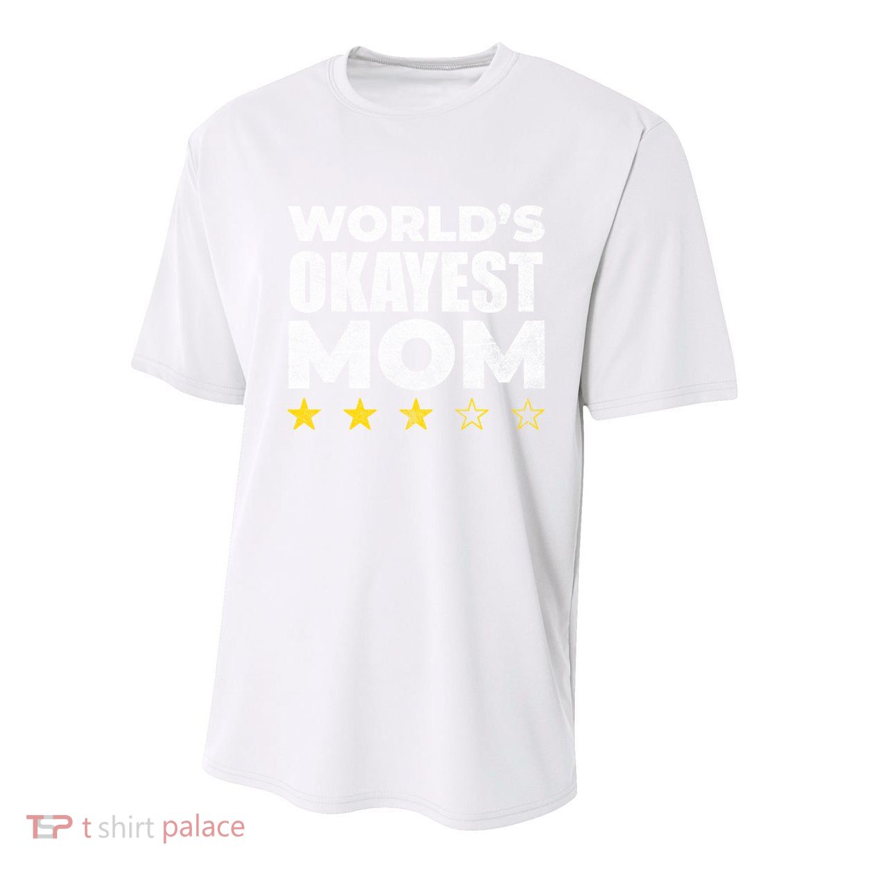 Funny Worlds Okayest Mom Cute Gift Vintage Style Gift Youth Performance Sprint T-Shirt