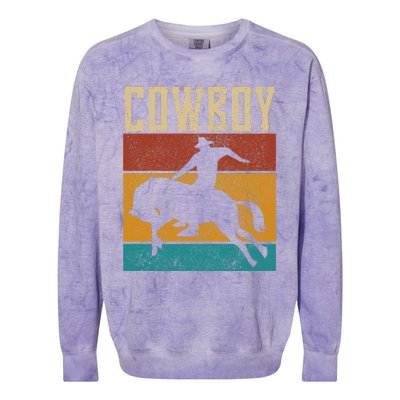 funny Western Outfits Nashville Country Rodeo Cow Colorblast Crewneck Sweatshirt