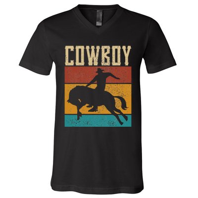 funny Western Outfits Nashville Country Rodeo Cow V-Neck T-Shirt