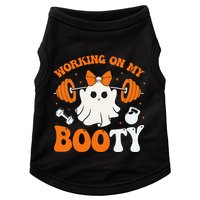 Funny Working On My Booty Ghost Boo Gym Ghost Pun Halloween Doggie Tank