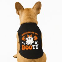 Funny Working On My Booty Ghost Boo Gym Ghost Pun Halloween Doggie Tank