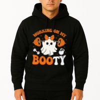 Funny Working On My Booty Ghost Boo Gym Ghost Pun Halloween Hoodie