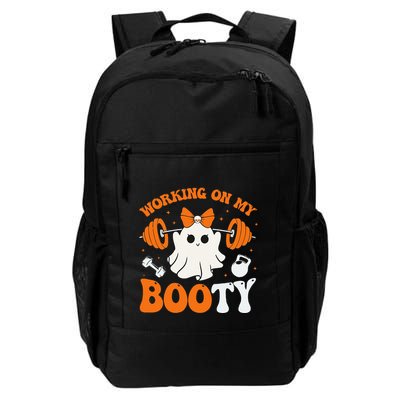 Funny Working On My Booty Ghost Boo Gym Ghost Pun Halloween Backpack