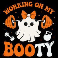 Funny Working On My Booty Ghost Boo Gym Ghost Pun Halloween Bag