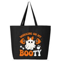 Funny Working On My Booty Ghost Boo Gym Ghost Pun Halloween 25L Jumbo Tote