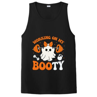 Funny Working On My Booty Ghost Boo Gym Ghost Pun Halloween PosiCharge Competitor Tank