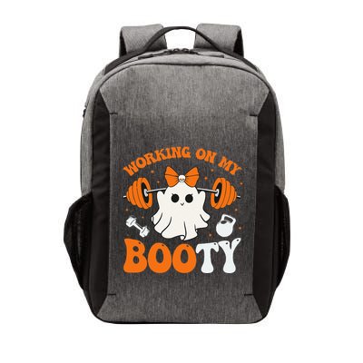Funny Working On My Booty Ghost Boo Gym Ghost Pun Halloween Vector Backpack