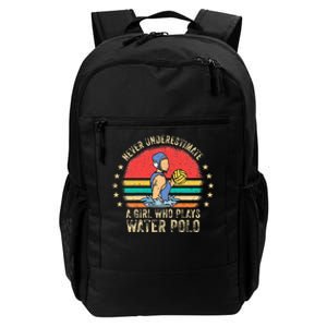 Funny Water Polo Athlete Saying Girl H2O Water Polo Player Daily Commute Backpack