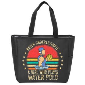 Funny Water Polo Athlete Saying Girl H2O Water Polo Player Zip Tote Bag