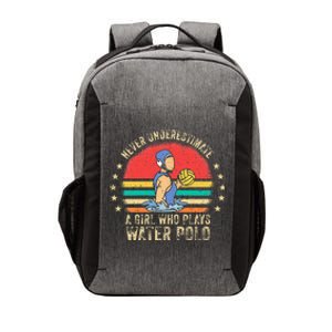 Funny Water Polo Athlete Saying Girl H2O Water Polo Player Vector Backpack