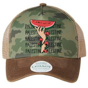 Floral Watermelon Palestine Watermelon Legacy Tie Dye Trucker Hat