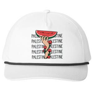 Floral Watermelon Palestine Watermelon Snapback Five-Panel Rope Hat