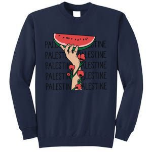 Floral Watermelon Palestine Watermelon Tall Sweatshirt