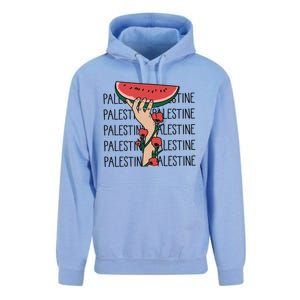 Floral Watermelon Palestine Watermelon Unisex Surf Hoodie