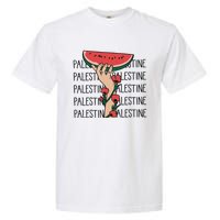 Floral Watermelon Palestine Watermelon Garment-Dyed Heavyweight T-Shirt