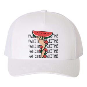 Floral Watermelon Palestine Watermelon Yupoong Adult 5-Panel Trucker Hat