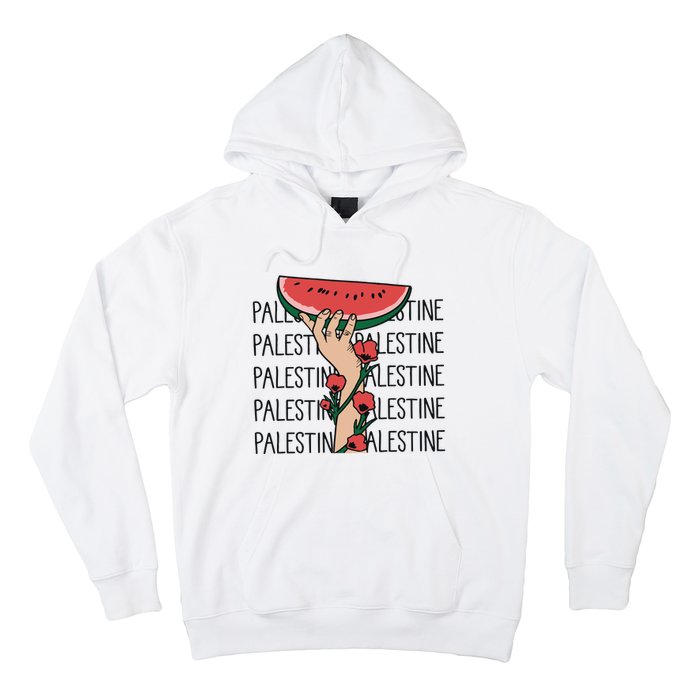 Floral Watermelon Palestine Watermelon Hoodie