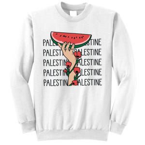 Floral Watermelon Palestine Watermelon Sweatshirt