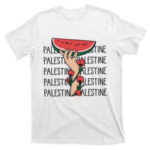 Floral Watermelon Palestine Watermelon T-Shirt