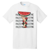 Floral Watermelon Palestine Watermelon Tall T-Shirt