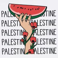 Floral Watermelon Palestine Watermelon Bucket Hat