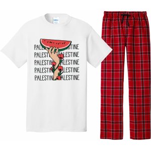 Floral Watermelon Palestine Watermelon Pajama Set