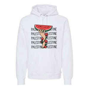 Floral Watermelon Palestine Watermelon Premium Hoodie