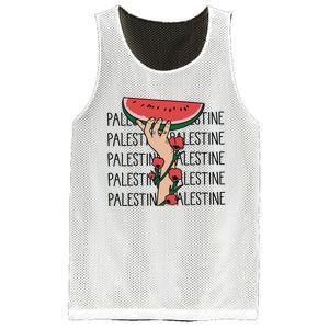 Floral Watermelon Palestine Watermelon Mesh Reversible Basketball Jersey Tank