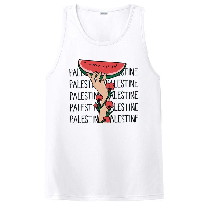 Floral Watermelon Palestine Watermelon PosiCharge Competitor Tank