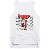 Floral Watermelon Palestine Watermelon Tank Top