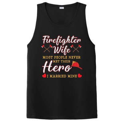 Firefighter Wife Proud Hero Graphic Design Gift PosiCharge Competitor Tank