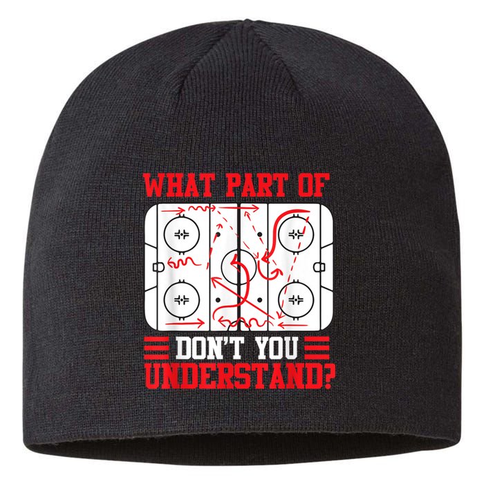 Funny What Part Of Hockey Dont You Understand Hockey Player Sustainable Beanie