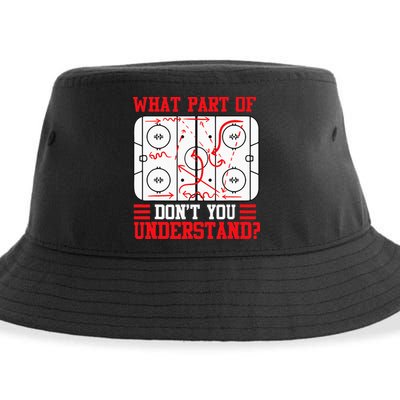 Funny What Part Of Hockey Dont You Understand Hockey Player Sustainable Bucket Hat