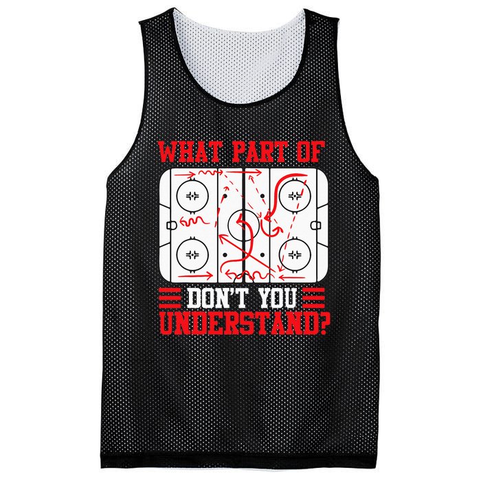 Funny What Part Of Hockey Dont You Understand Hockey Player Mesh Reversible Basketball Jersey Tank