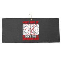 Funny What Part Of Hockey Dont You Understand Hockey Player Large Microfiber Waffle Golf Towel