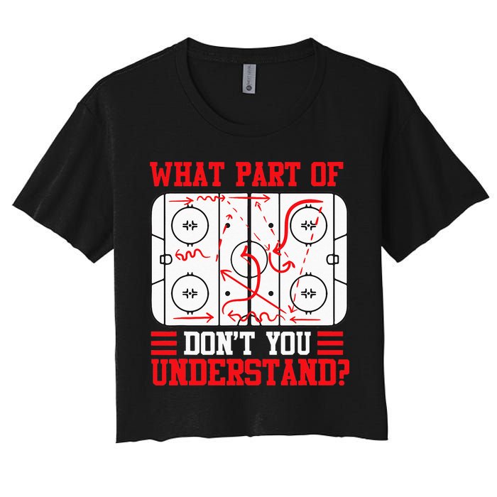 Funny What Part Of Hockey Dont You Understand Hockey Player Crop Top